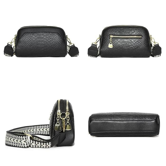 Olivia™ Elegant Allure | Minibolso cruzado con estampado de cocodrilo