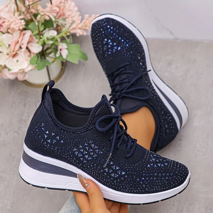 Romee | Zapatillas ortopédicas con brillantes diamantes de imitación