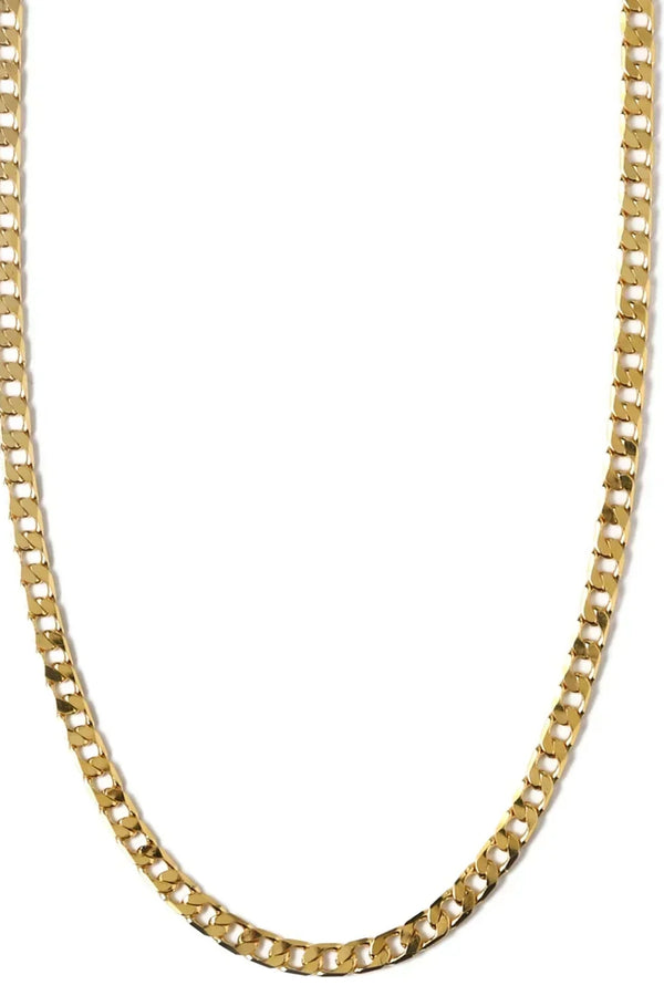 Collar de cadena de eslabones planos | Oro
