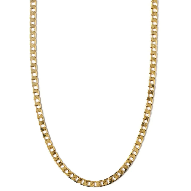 Collar de cadena de eslabones planos | Oro
