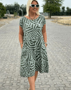 Despoina | Vestido de verano con escote redondo y bonito diseño