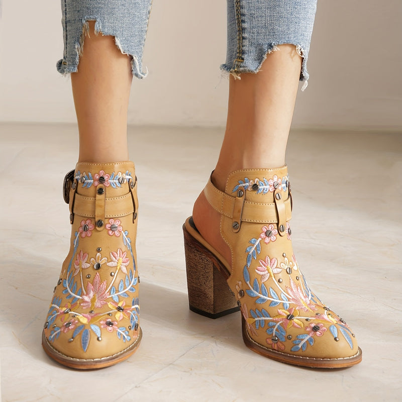 Rosine | Botines vintage con estampado floral