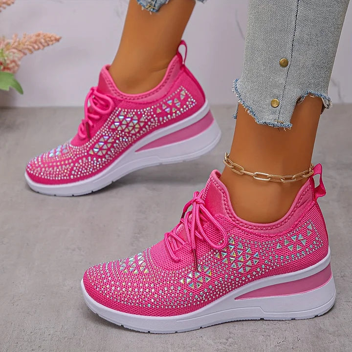 Romee | Zapatillas ortopédicas con brillantes diamantes de imitación