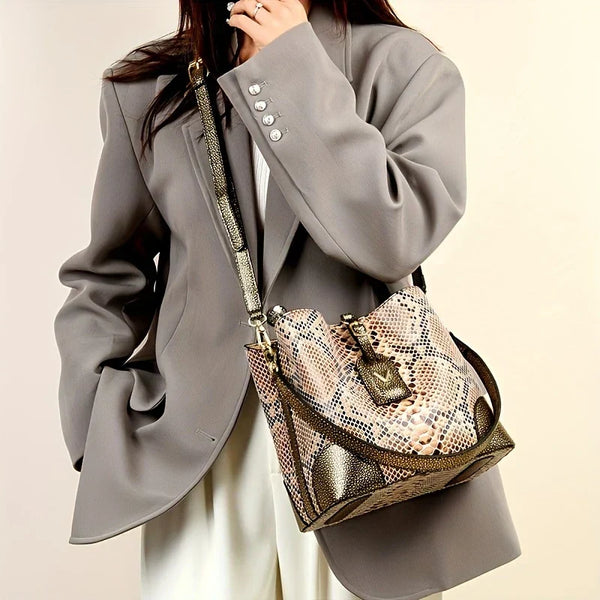 Addison™ - Elegante bolso con estampado de serpiente