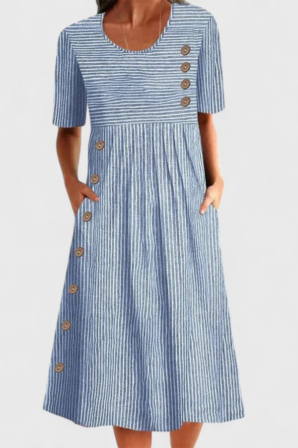 Vestido midi de rayas Wanda™