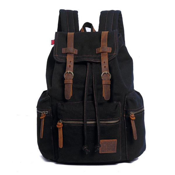 Jackson™ - Mochila vintage con solapa y múltiples bolsillos