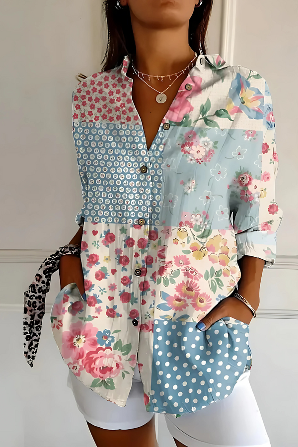 Viviana | Blusa con ondas florales