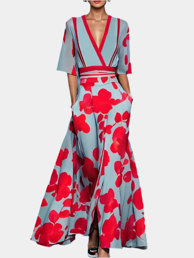 Vestido relajado de rayas con bolsillos