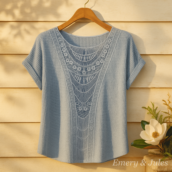 Lorine | Elegante blusa de inspiración ibicenca