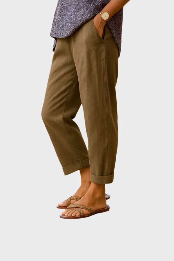 Pantalones de verano de lino y algodón
