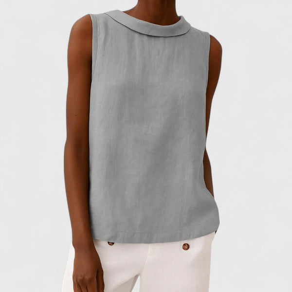 Anastine | Top elegante con cuello vuelto