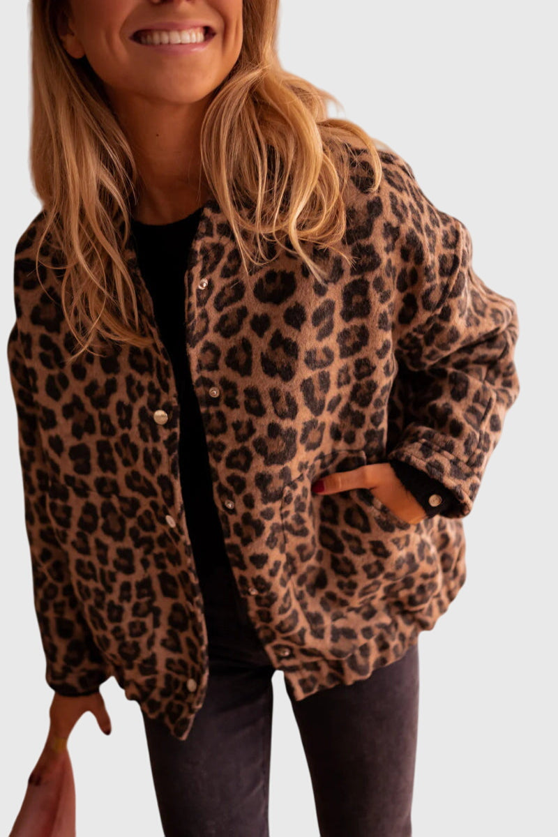 Elodie | Chaqueta elegante con estampado de leopardo