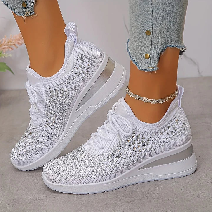 Romee | Zapatillas ortopédicas con brillantes diamantes de imitación