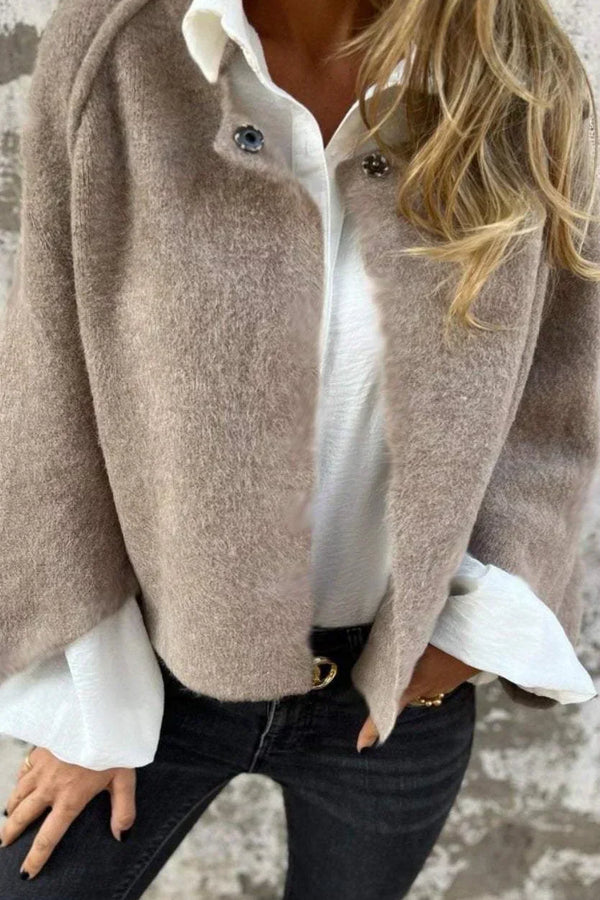 Amalia - Cárdigan de manga larga y cuello redondo