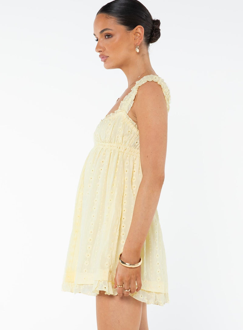 Vestido mini Carlita amarillo
