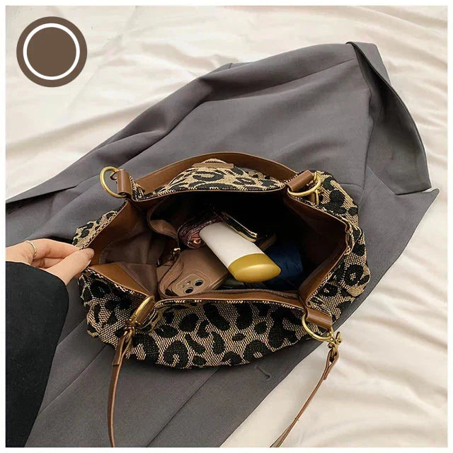 Olivia™ - Bolso de lona con detalles hechos a mano 