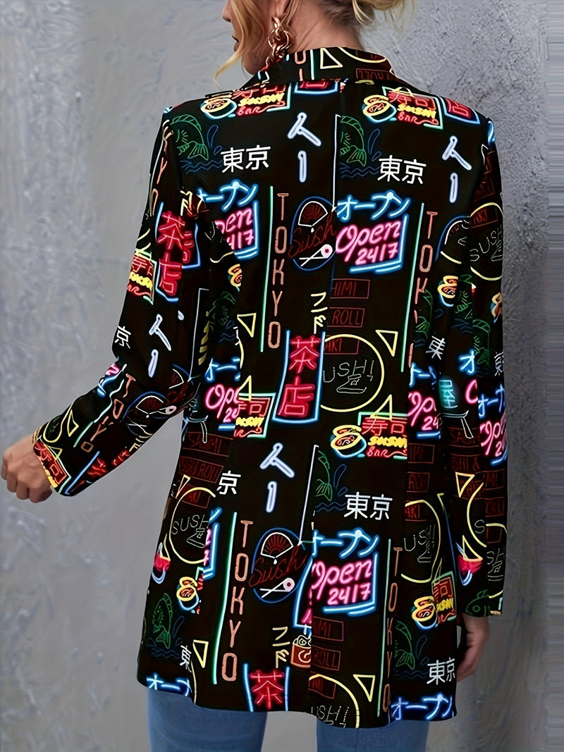 Avery™ - Blazer con grafiti moderno