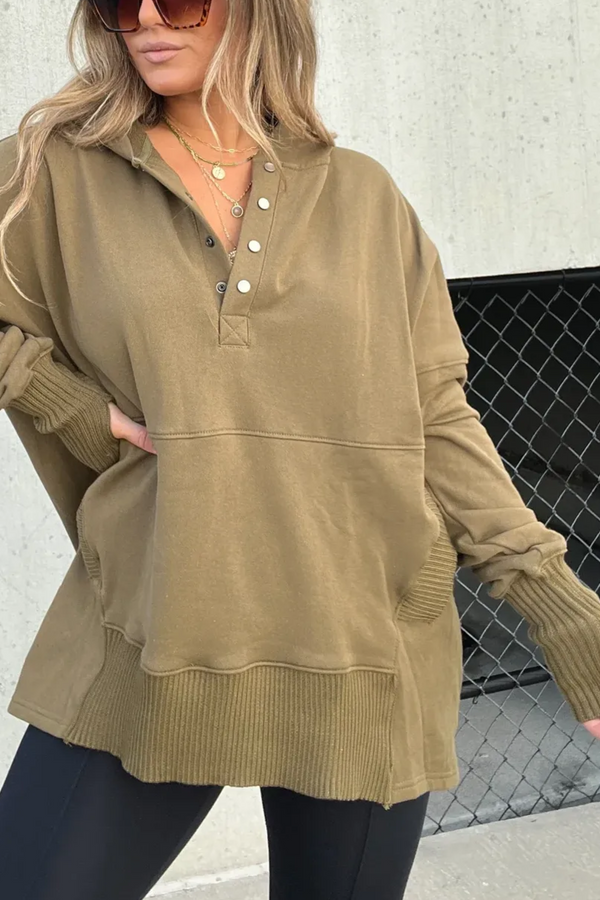 MAGGIE - SUDADERA CON CAPUCHA FLUIDA DE PRIMERA CLASE 