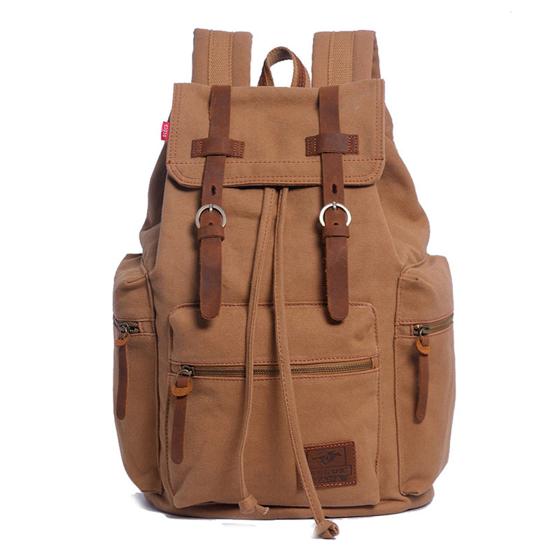 Jackson™ - Mochila vintage con solapa y múltiples bolsillos