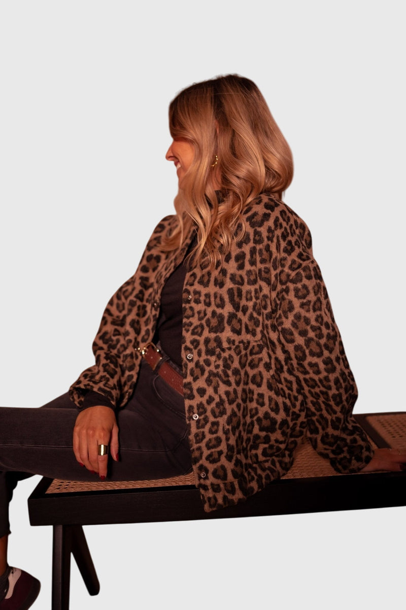 Elodie | Chaqueta elegante con estampado de leopardo