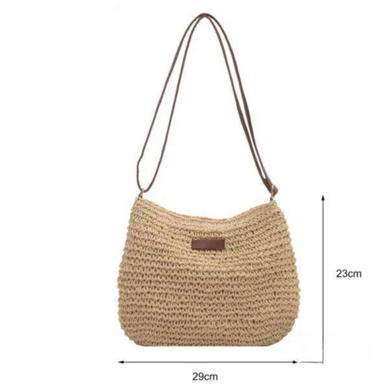 Mary - Bolso bandolera de paja estilo retro