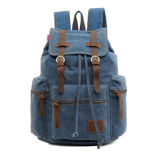Jackson™ - Mochila vintage con solapa y múltiples bolsillos