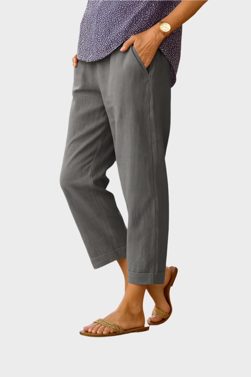 Pantalones de verano de lino y algodón