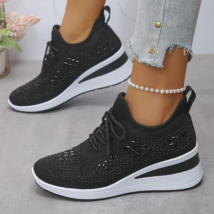 Romee | Zapatillas ortopédicas con brillantes diamantes de imitación
