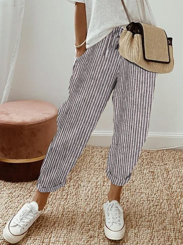 Ely | Pantalones de lino de lujo antisudor