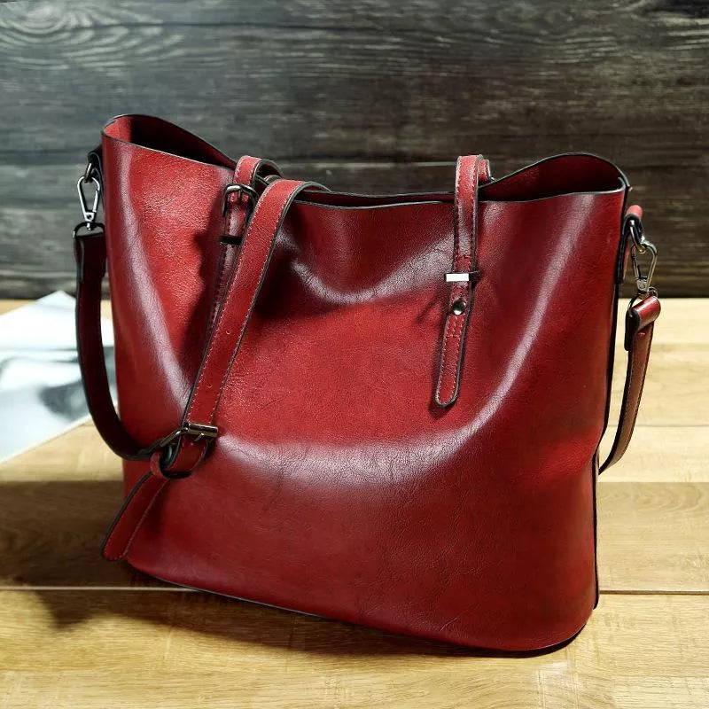 NICOLE™ | Bolso de hombro vintage de piel sintética