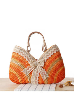 Ellie™ - Bolso tote tejido con detalles hechos a mano