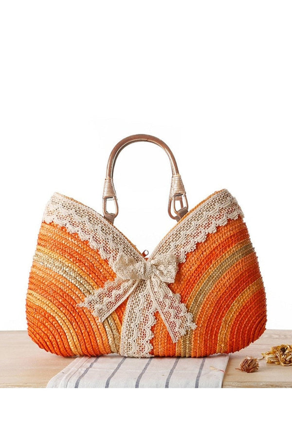 Ellie™ - Bolso tote tejido con detalles hechos a mano