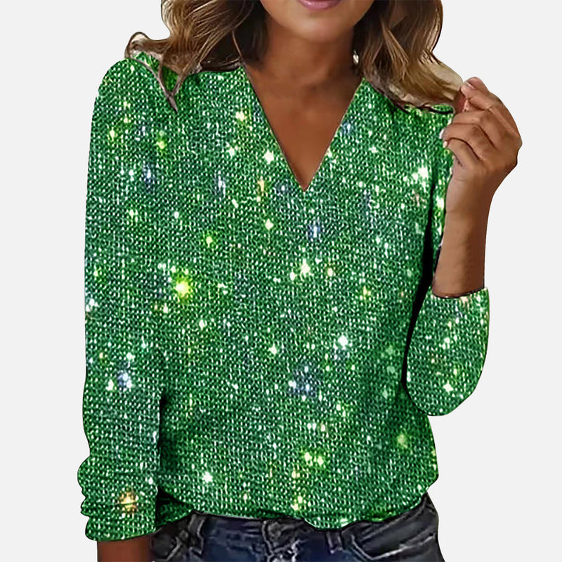 Jamie | Blusa de diamantes con cuello en V