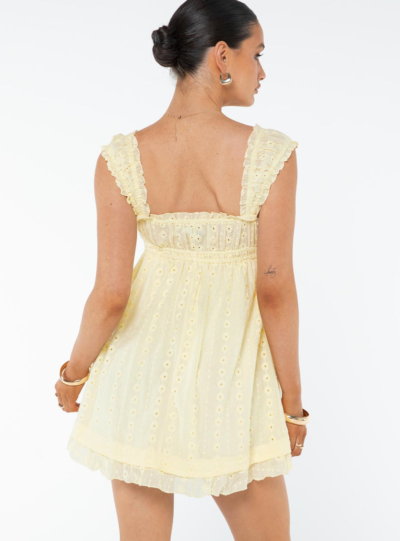 Vestido mini Carlita amarillo