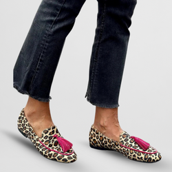 Pantuflas relajadas con borlas