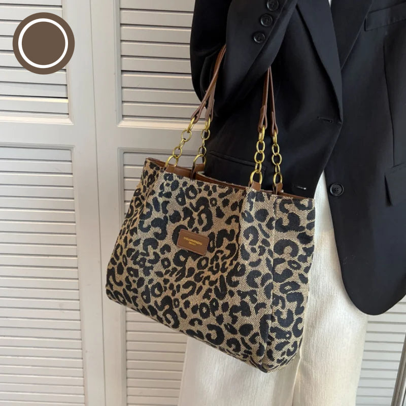 Olivia™ - Bolso de lona con detalles hechos a mano 