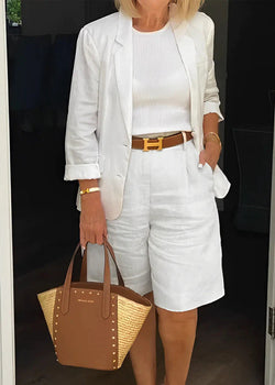 Zoey | Elegante traje casual con pantalones cortos