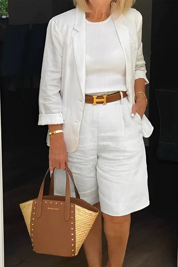 Zoey | Elegante traje casual con pantalones cortos