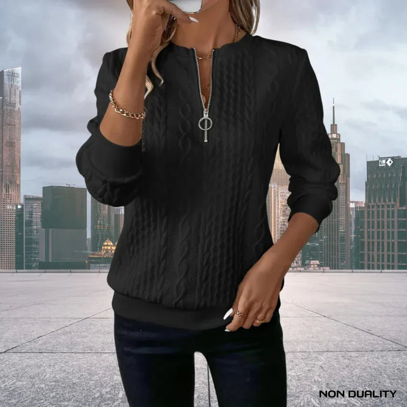 Suéter con cremallera sin dualidad