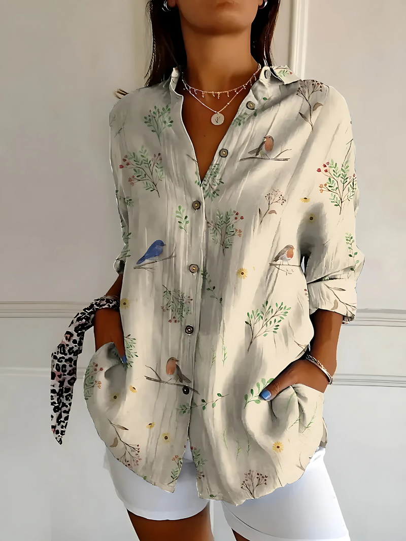 Viviana | Blusa con ondas florales