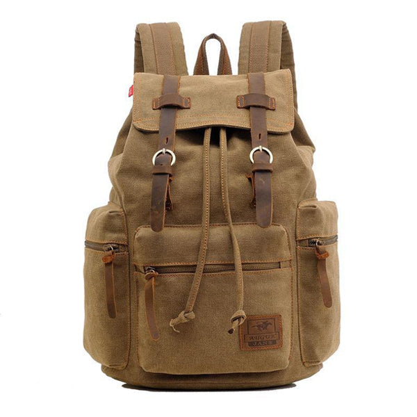 Jackson™ - Mochila vintage con solapa y múltiples bolsillos