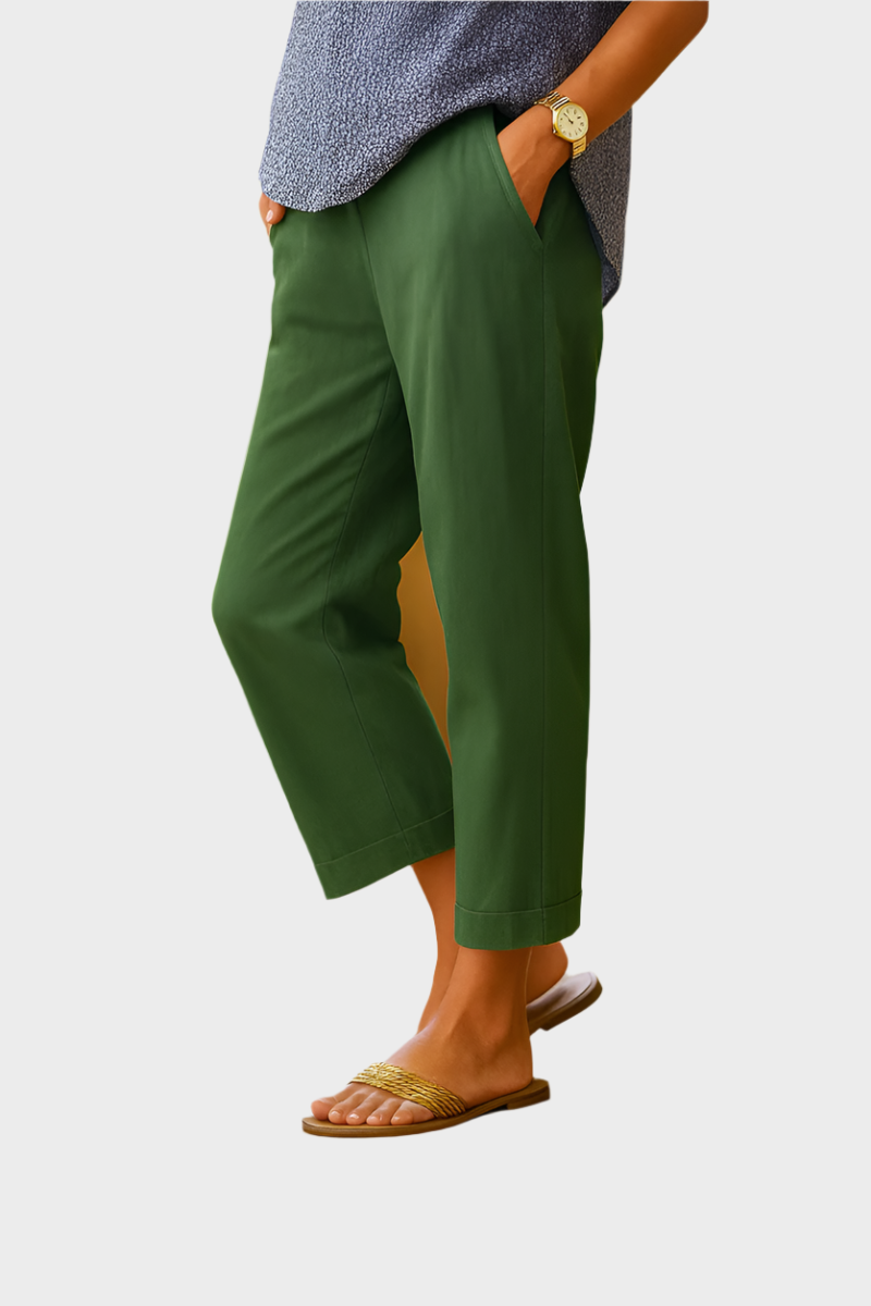 Pantalones de verano de lino y algodón
