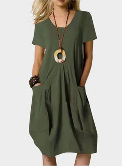 Vestido largo aireado con bolsillos