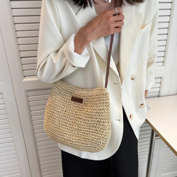 Mary - Bolso bandolera de paja estilo retro