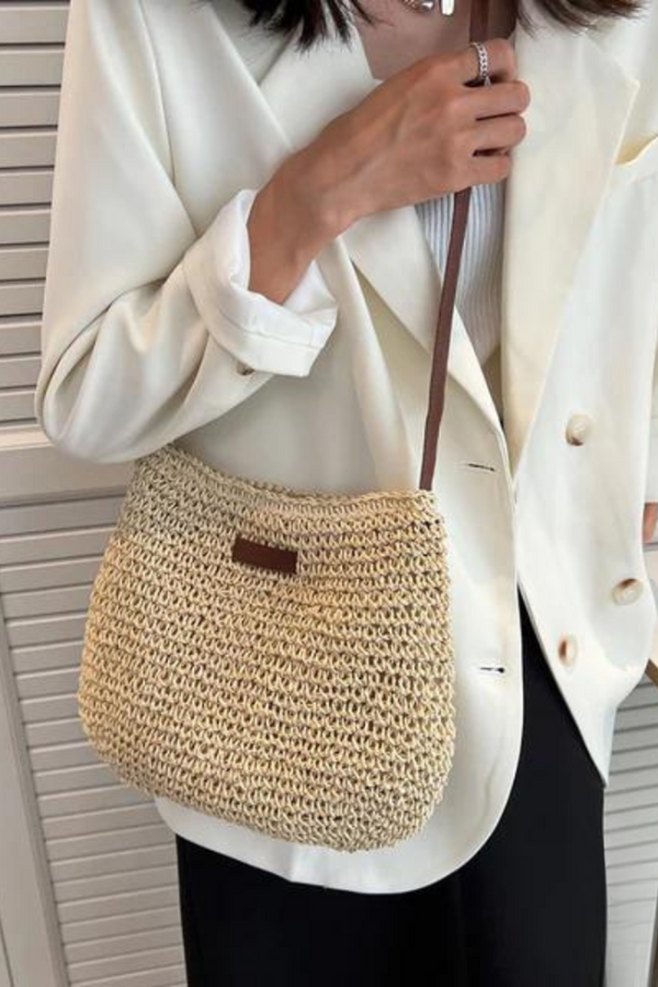 Mary - Bolso bandolera de paja estilo retro