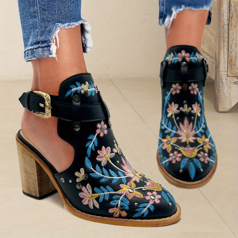 Rosine | Botines vintage con estampado floral