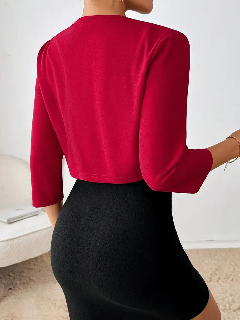 Madison™ - Elegante blazer con cuello plisado 