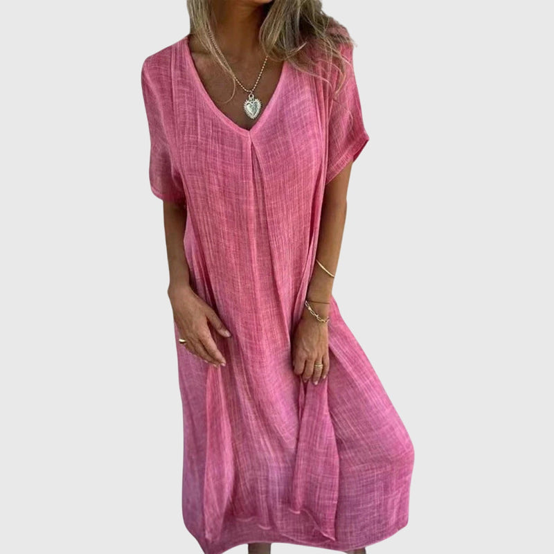 Fiona™ – Elegante vestido ligero con cuello en V