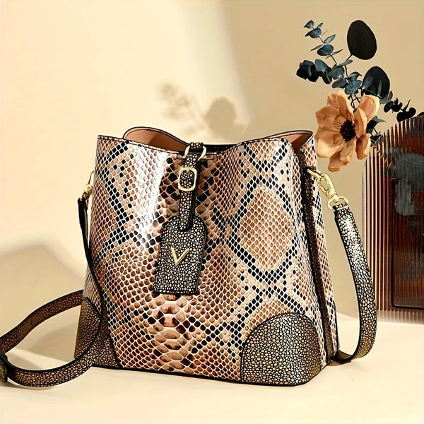 Addison™ - Elegante bolso con estampado de serpiente