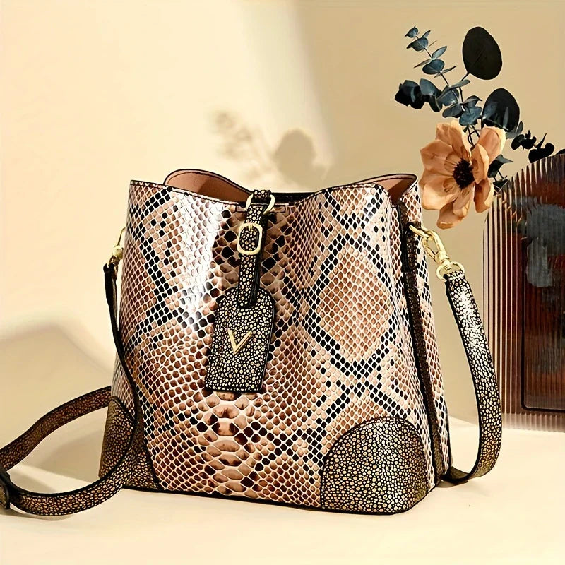 Addison™ - Elegante bolso con estampado de serpiente